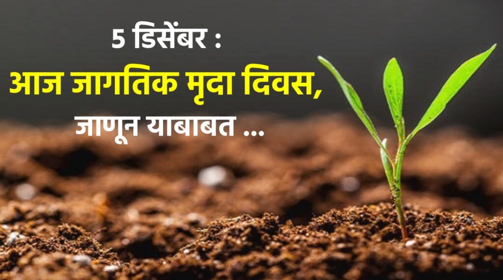 ५ डिसेंबर : आज जागतिक मृदा दिवस, जाणून याबाबत …