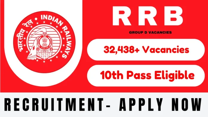 RRB Recruitment 2025 Group D Total 32,438+ Vacancies Eligible Criteria 10th Pass, Apply Here